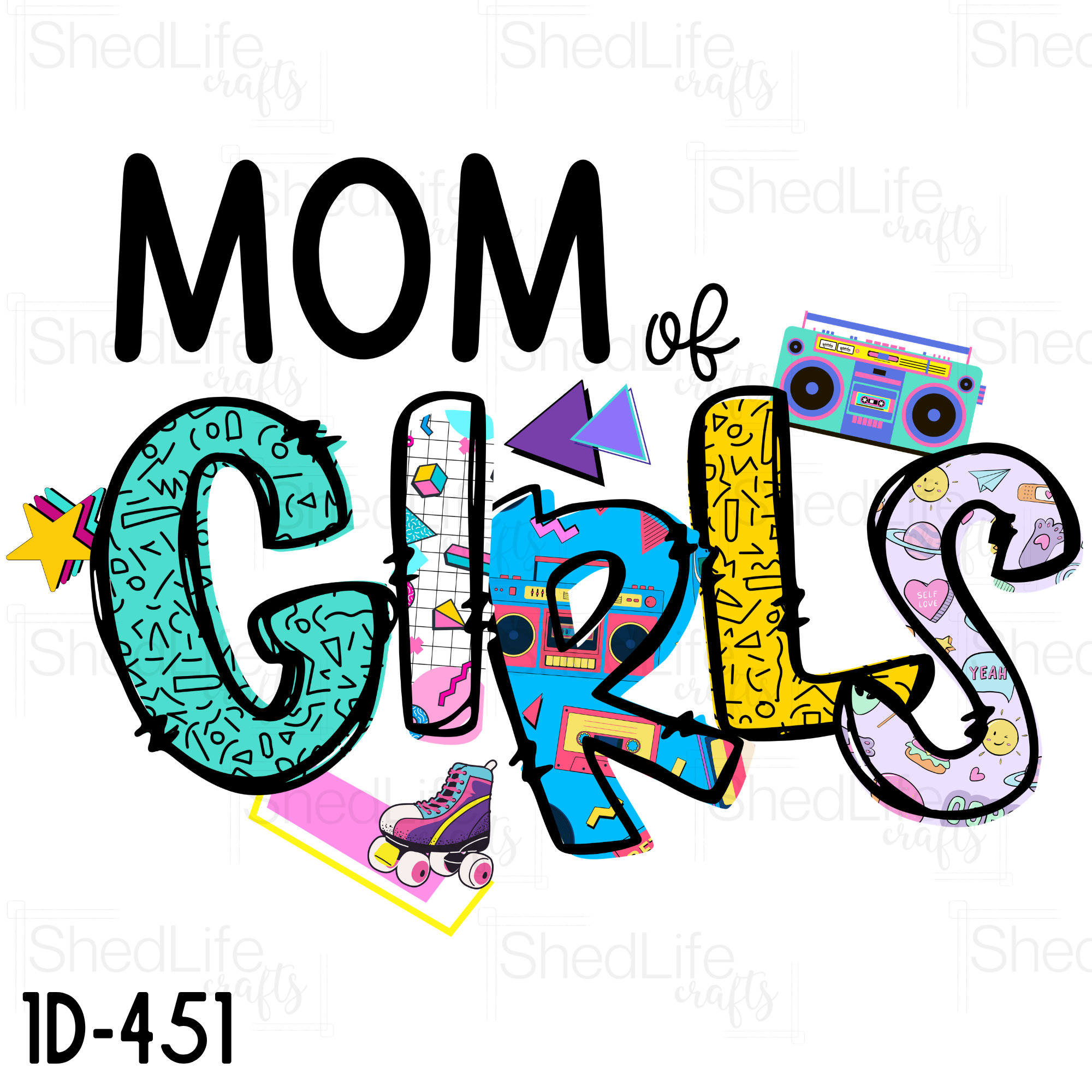 "Mom of Girls" Apparel (1D-451)