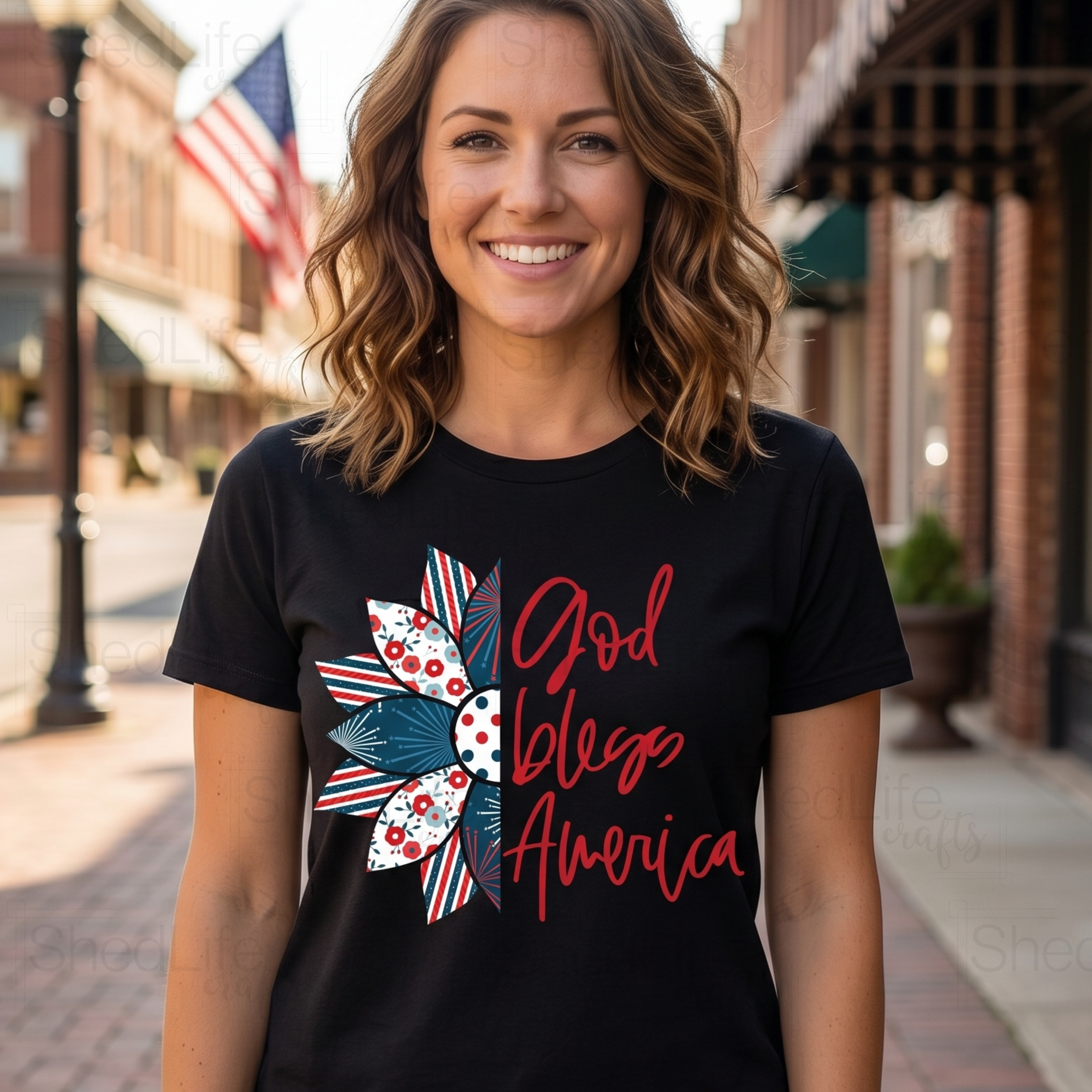 "Sunflower God Bless America" Apparel (4D-118)