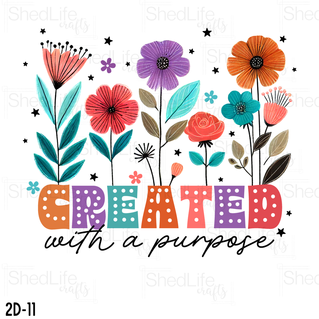 "Created with a Purpose" Apparel (2D-11)