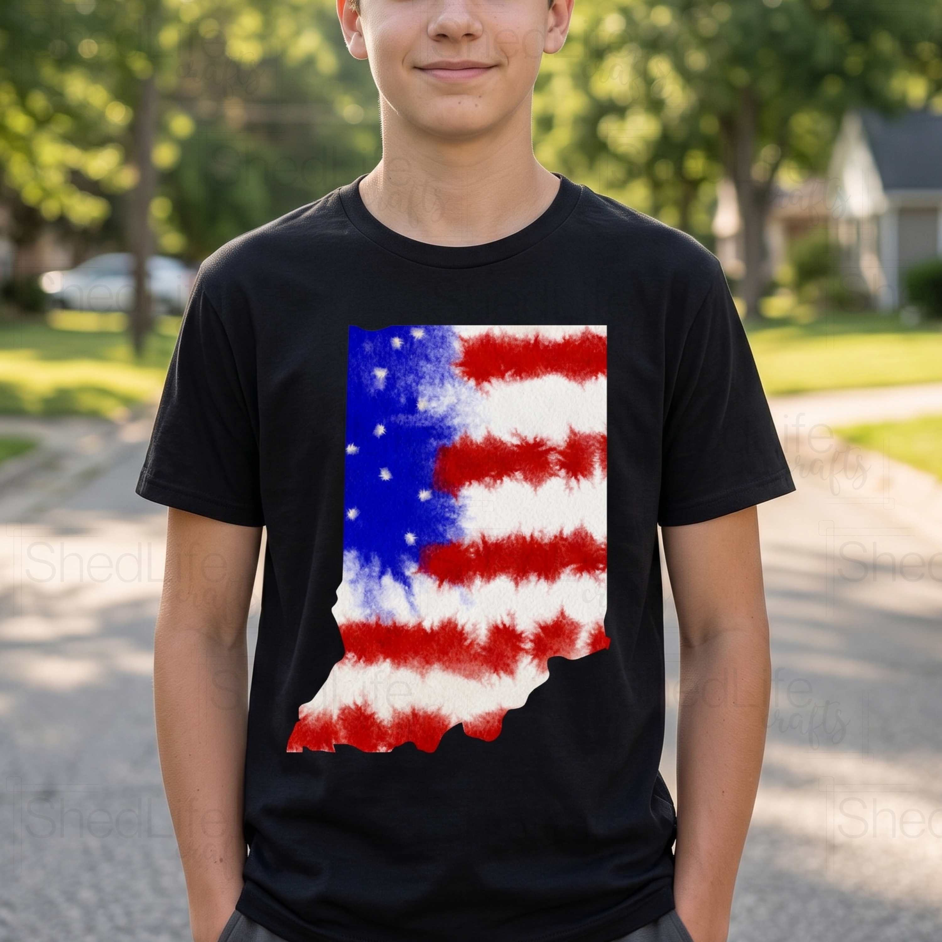"Tie-Dye Indiana" Apparel (4D-117)