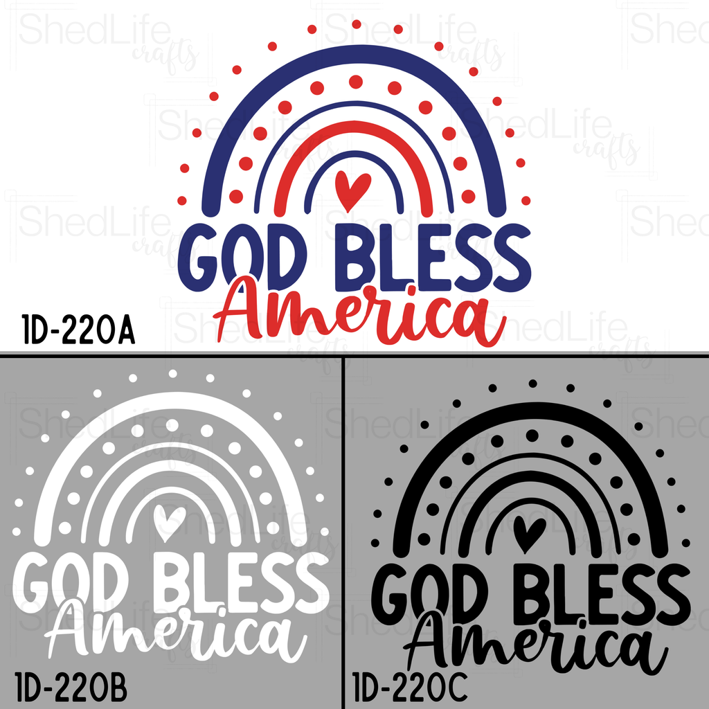 "God Bless America" Apparel (1D-220A-C)