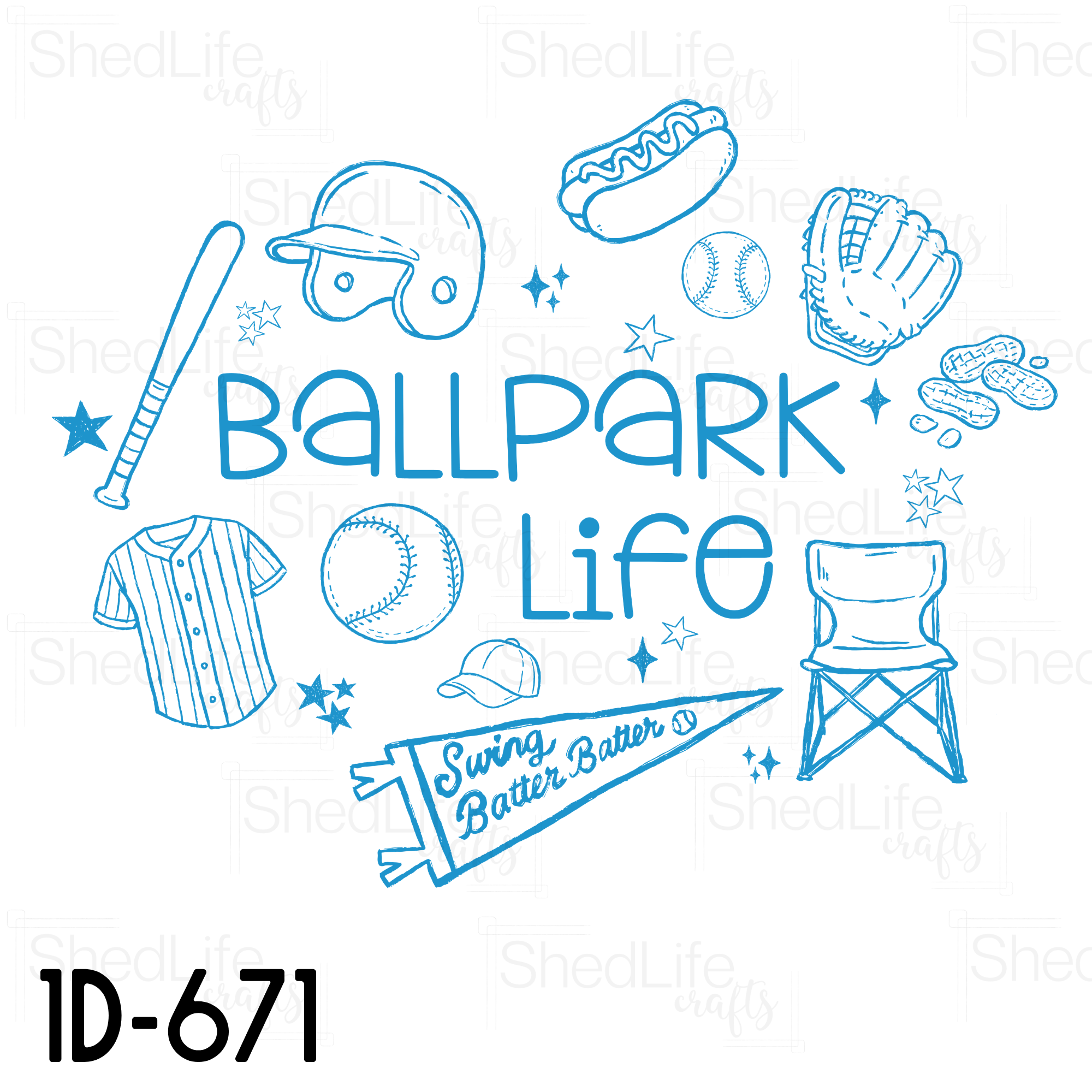 "Ballpark Life" Apparel (1D-671)