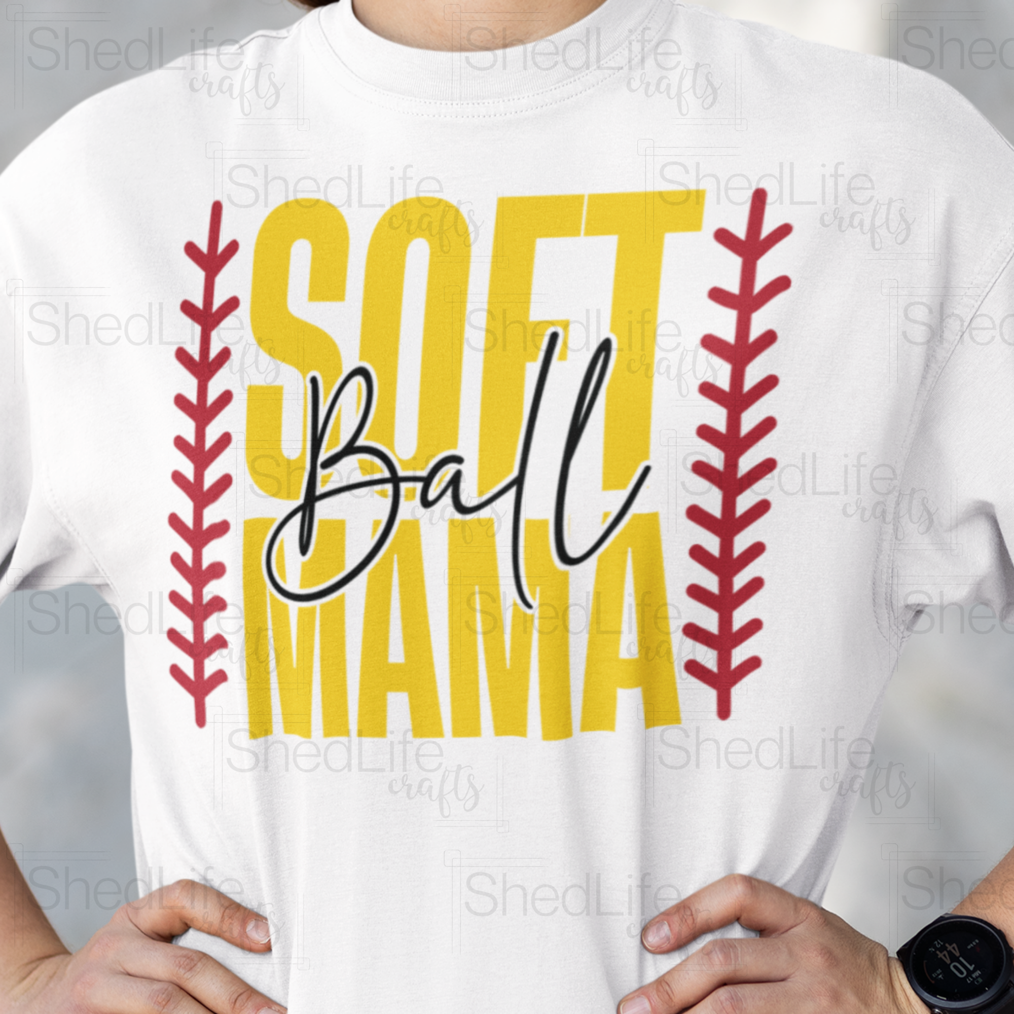 "Vertical Softball Mama" Apparel (1D-430)