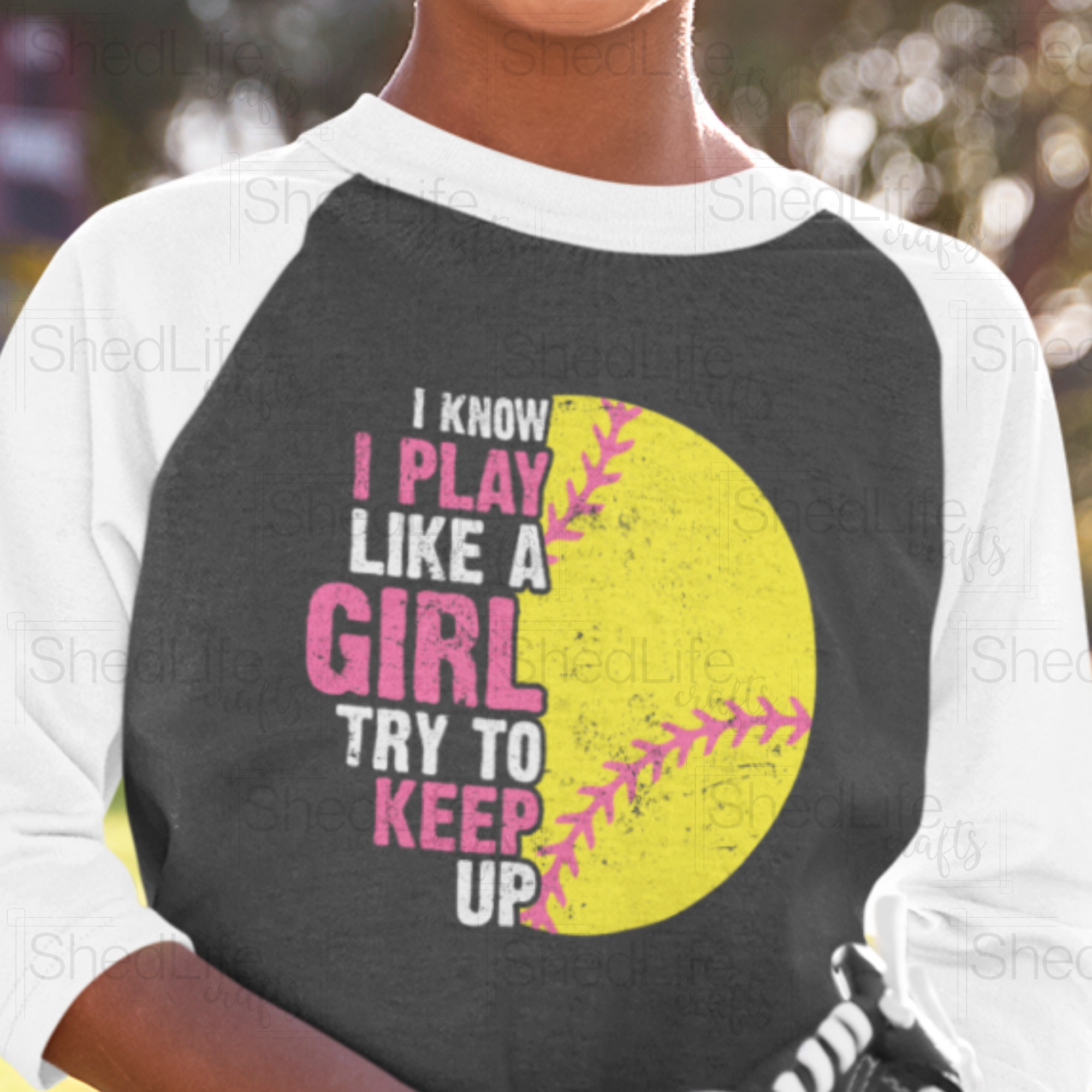"I Play Like A Girl (Softball)" Apparel (1D-433)