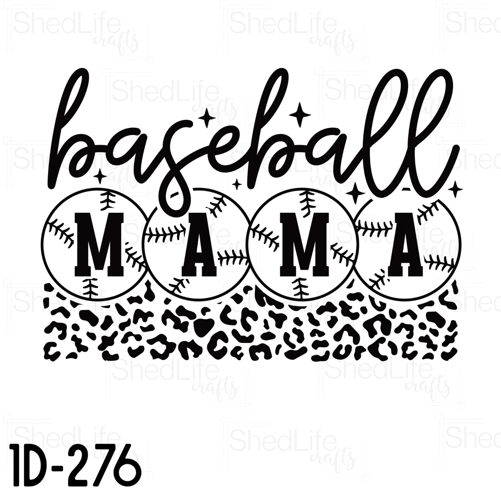 "Baseball Mom Cheetah" Apparel (1D-276)
