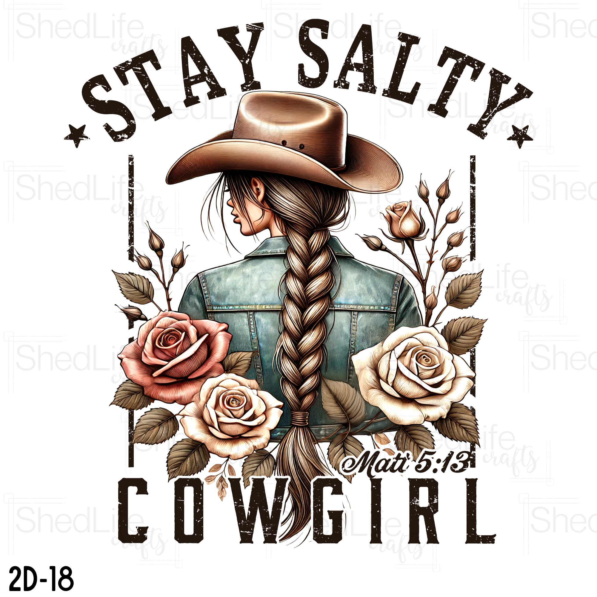 "Stay Salty Cowgirl" Apparel (2D-18)