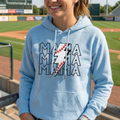 "Baseball Lightning Bolt Mama Apparel (1D-215)