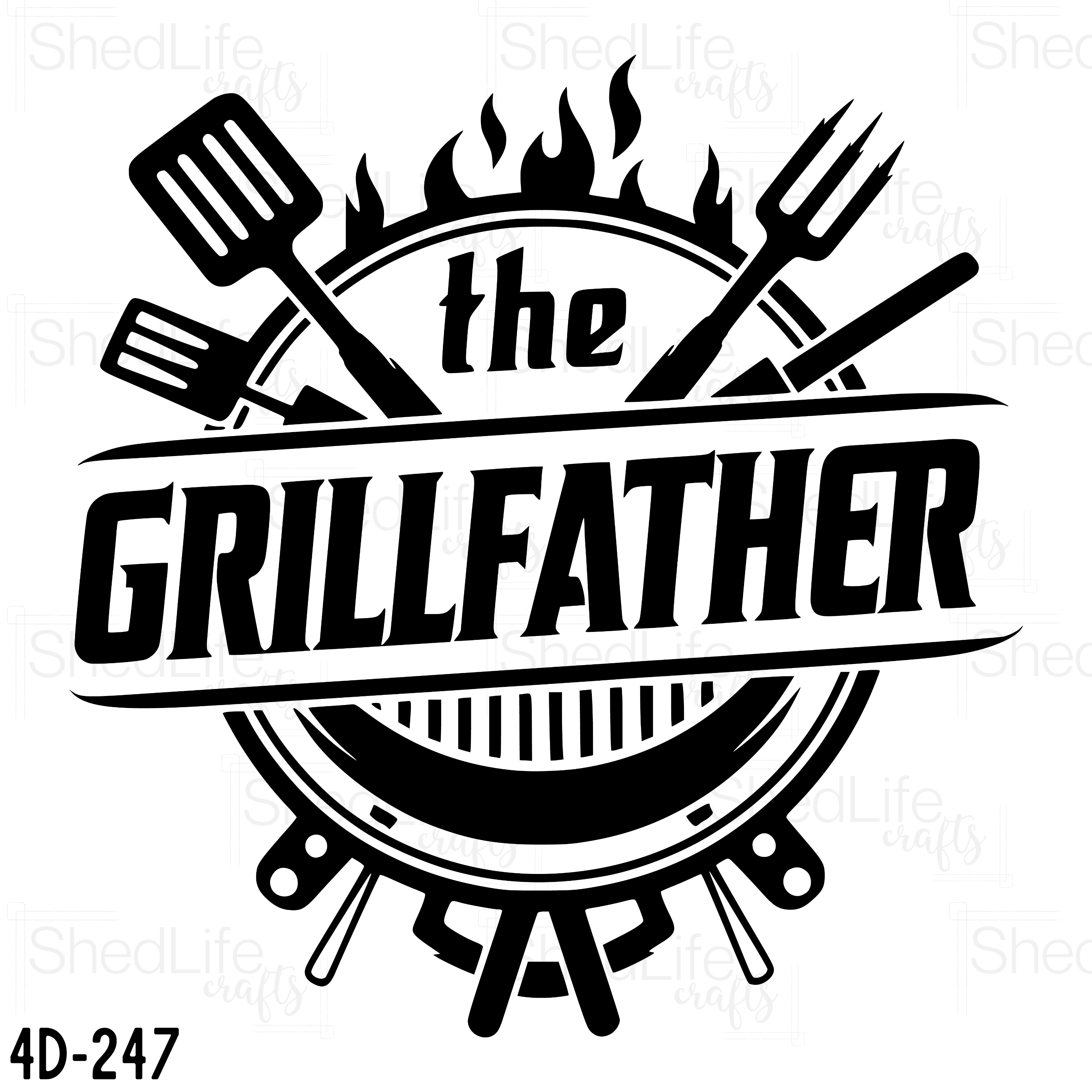 "The Grillfather" Apparel (4D-247)