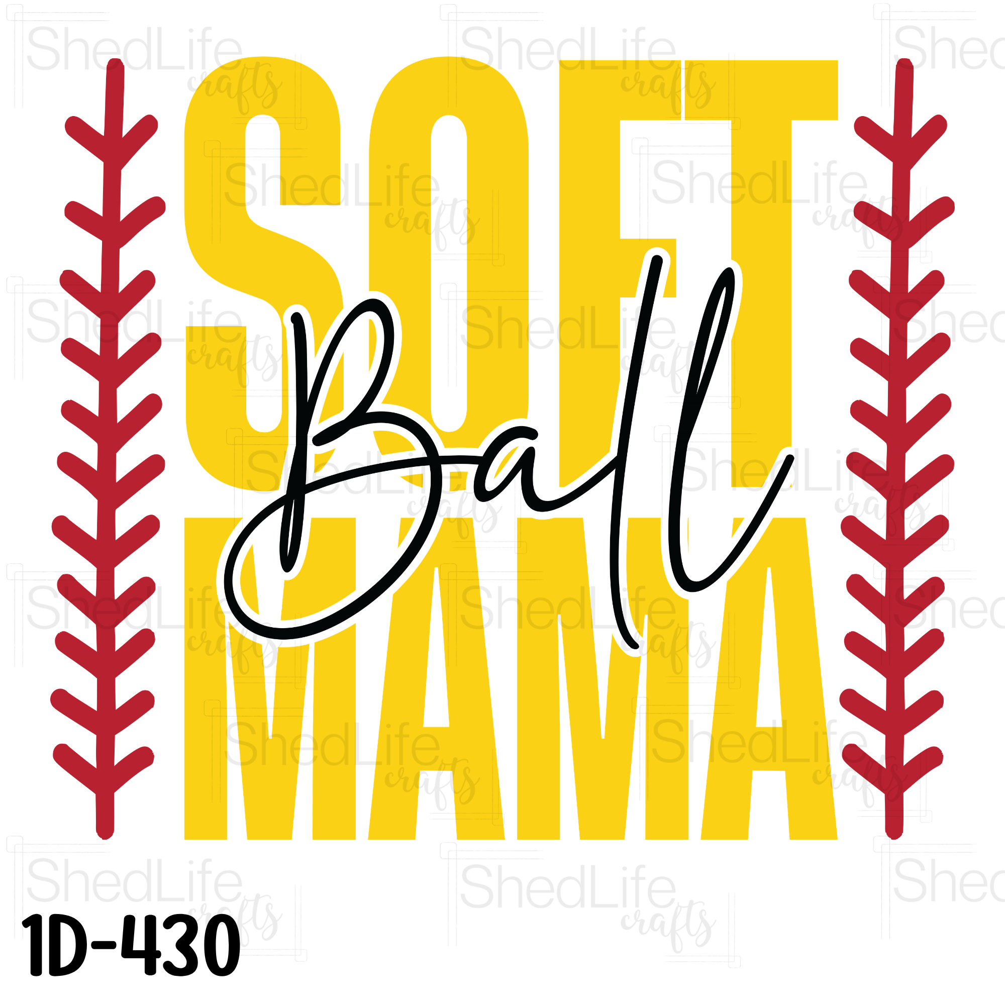 "Vertical Softball Mama" Apparel (1D-430)