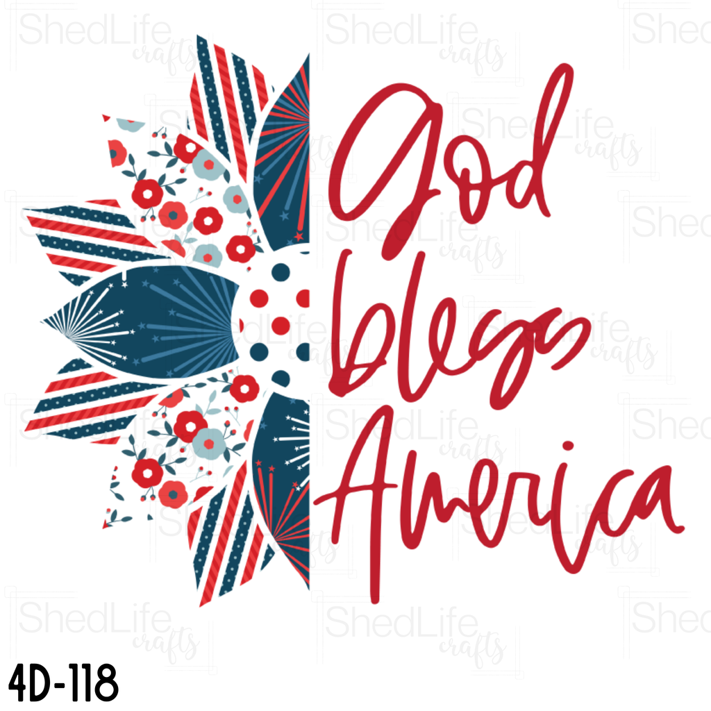 "Sunflower God Bless America" Apparel (4D-118)
