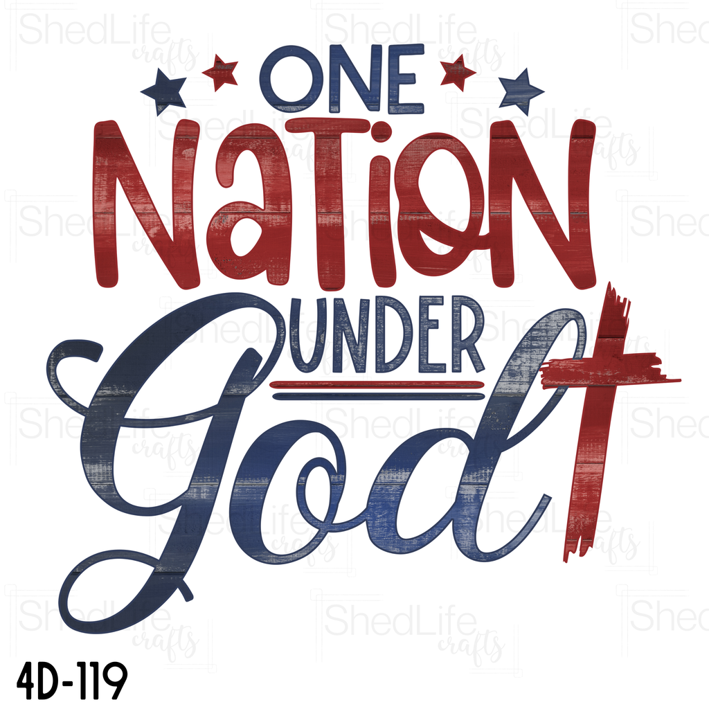 "One Nation Under God" Apparel (4D-119)