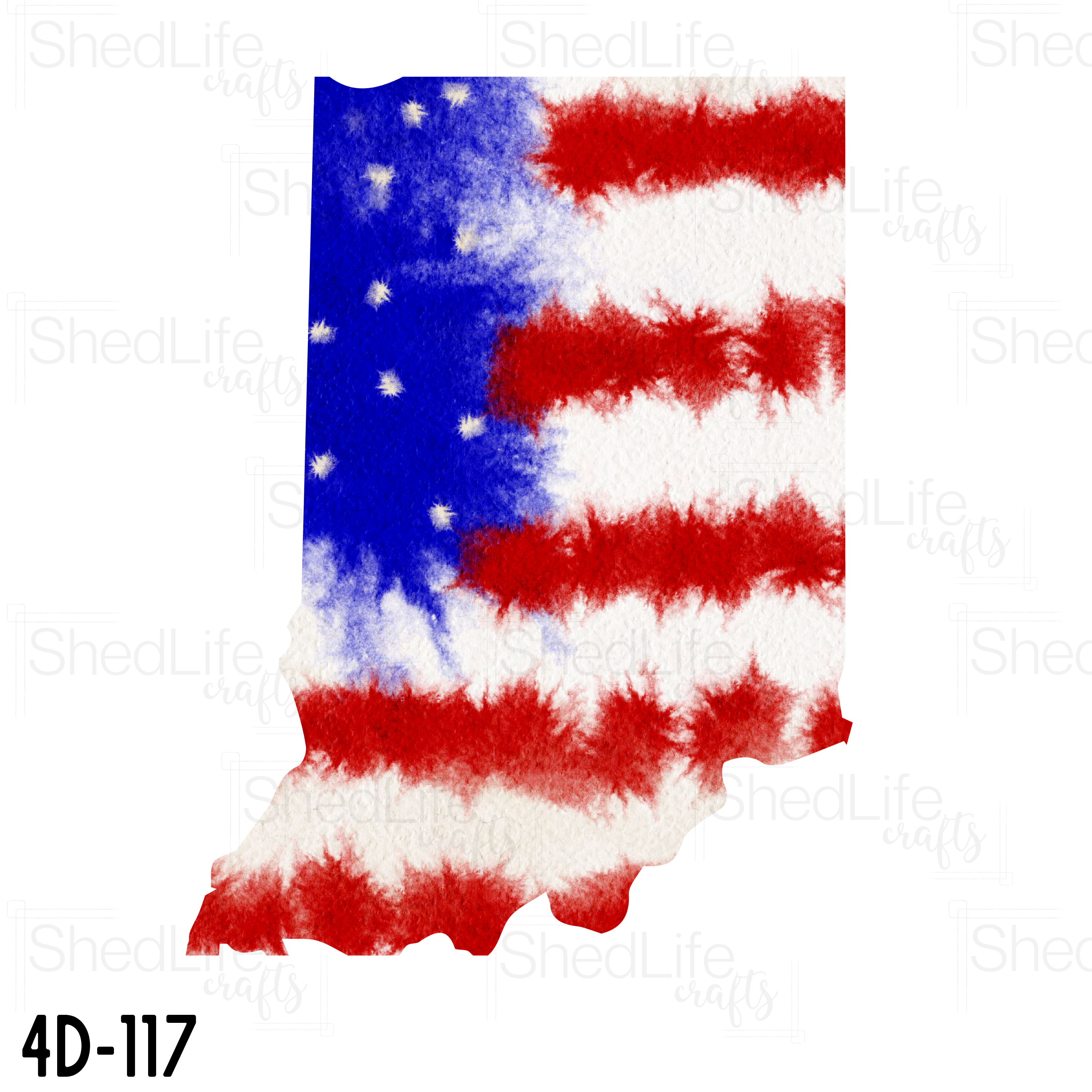 "Tie-Dye Indiana" Apparel (4D-117)