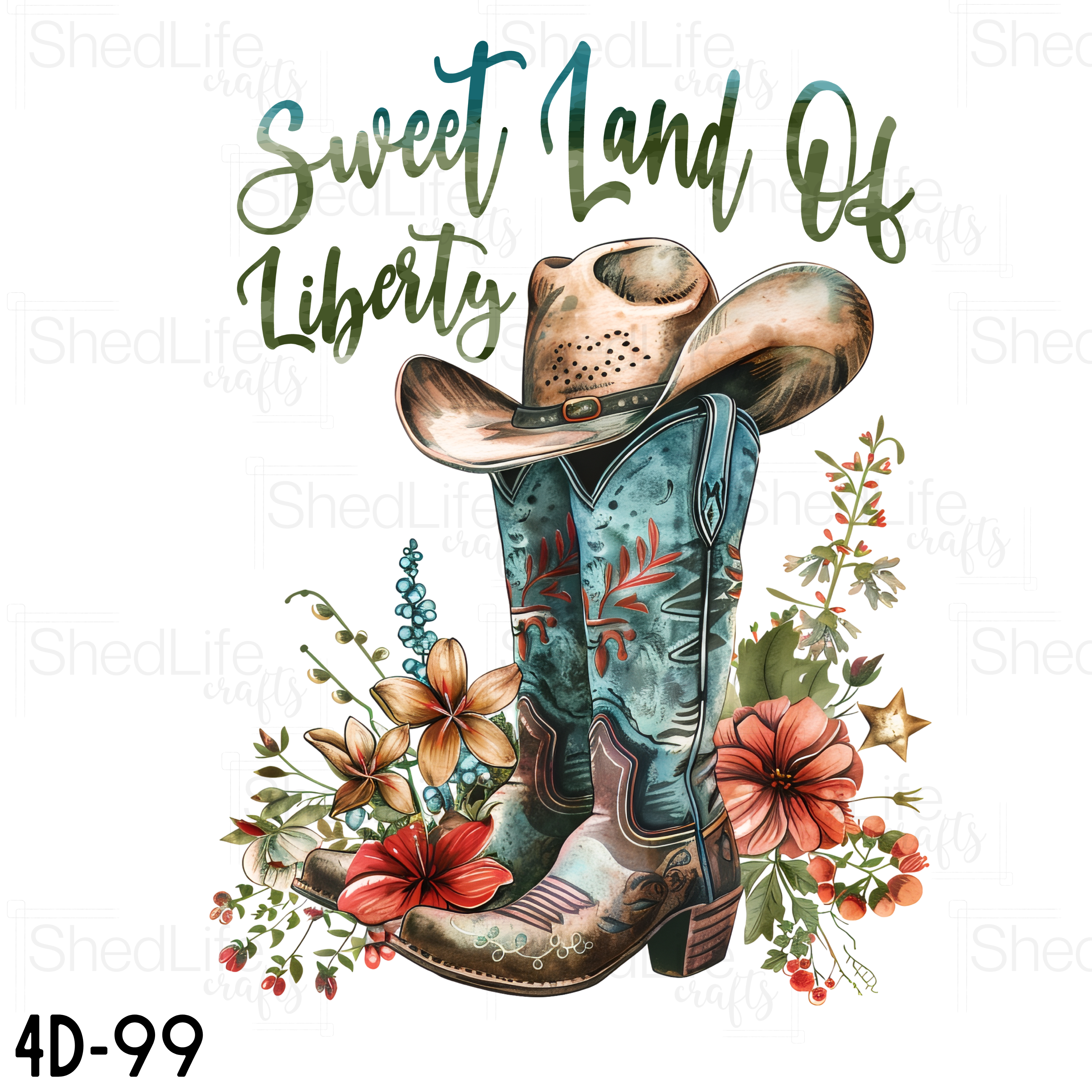 "Sweet Land of Liberty" Apparel (4D-99)