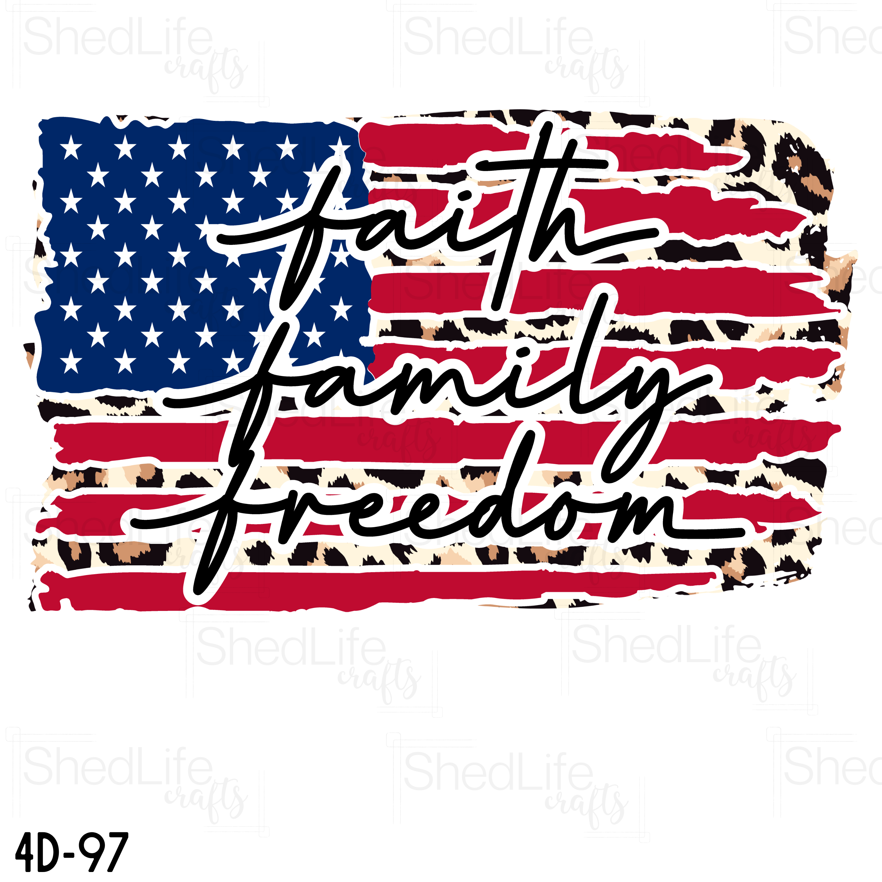 "Faith, Family, Freedom" Apparel (4D-97)