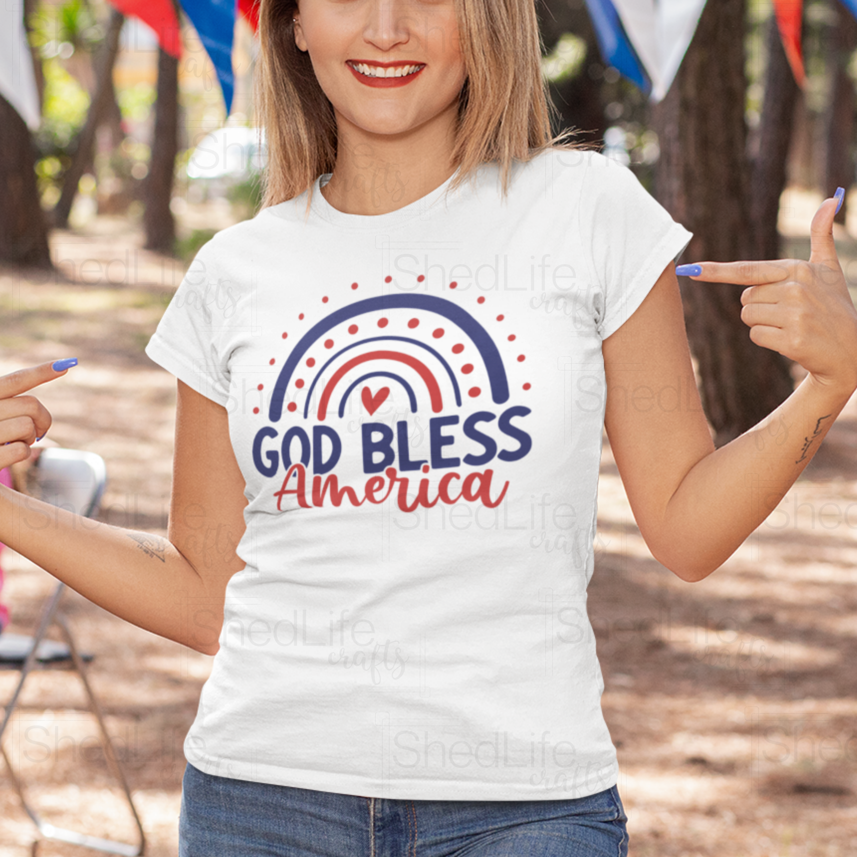 "God Bless America" Apparel (1D-220A-C)